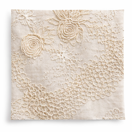 Cotton voile embroidered