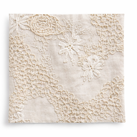 Cotton voile embroidered