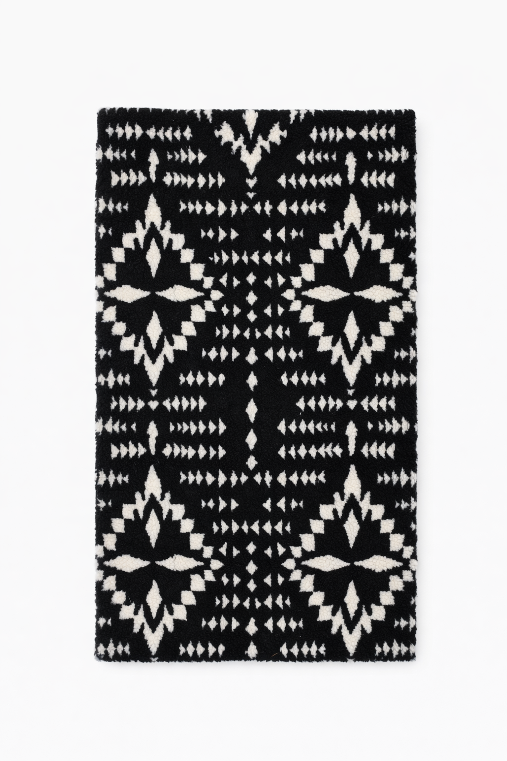 Patterned sherpa fleece printed