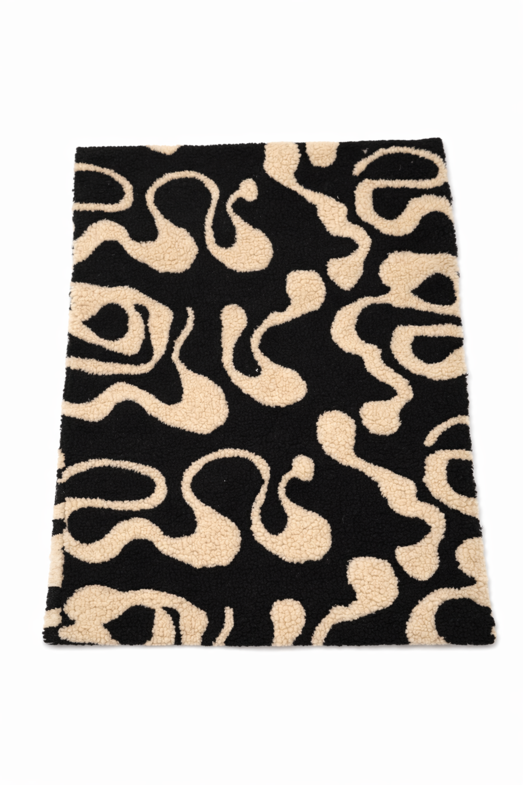 Patterned sherpa fleece printed