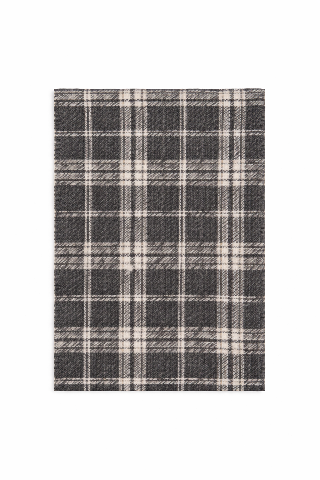 Checked textured tweed