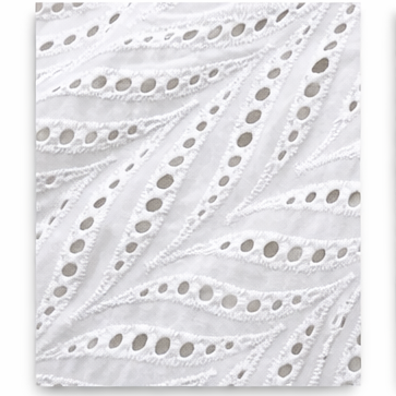 Embroidered eyelet cotton