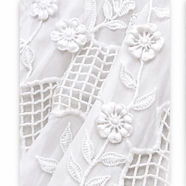Embroidered eyelet cotton