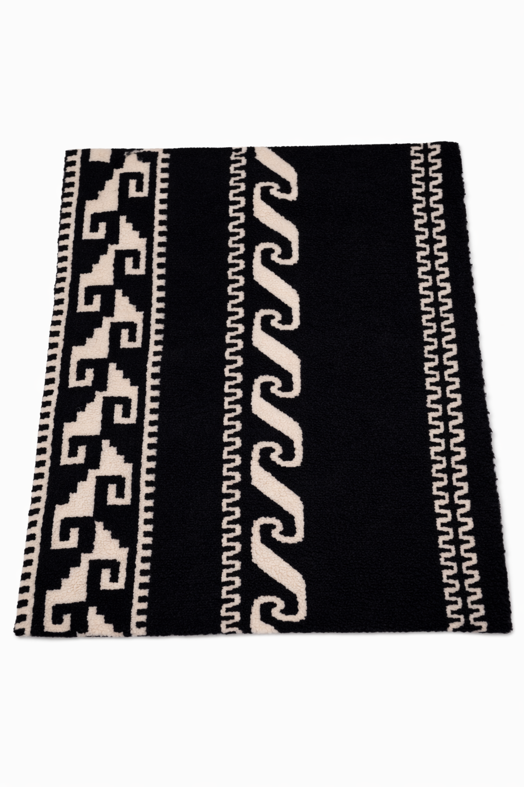 Patterned sherpa fleece printed