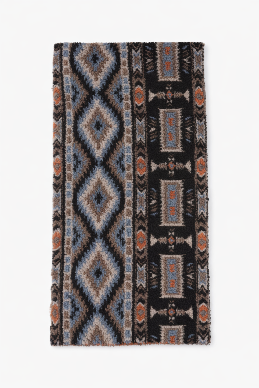 Patterned sherpa fleece printed