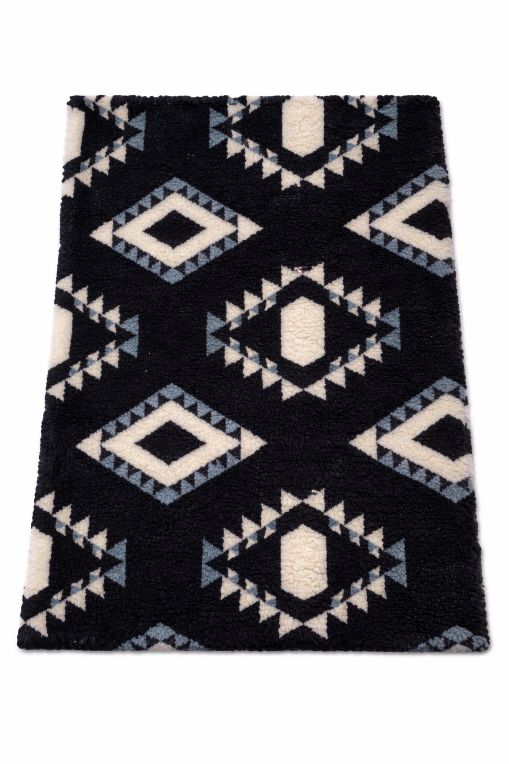 Patterned sherpa fleece printed