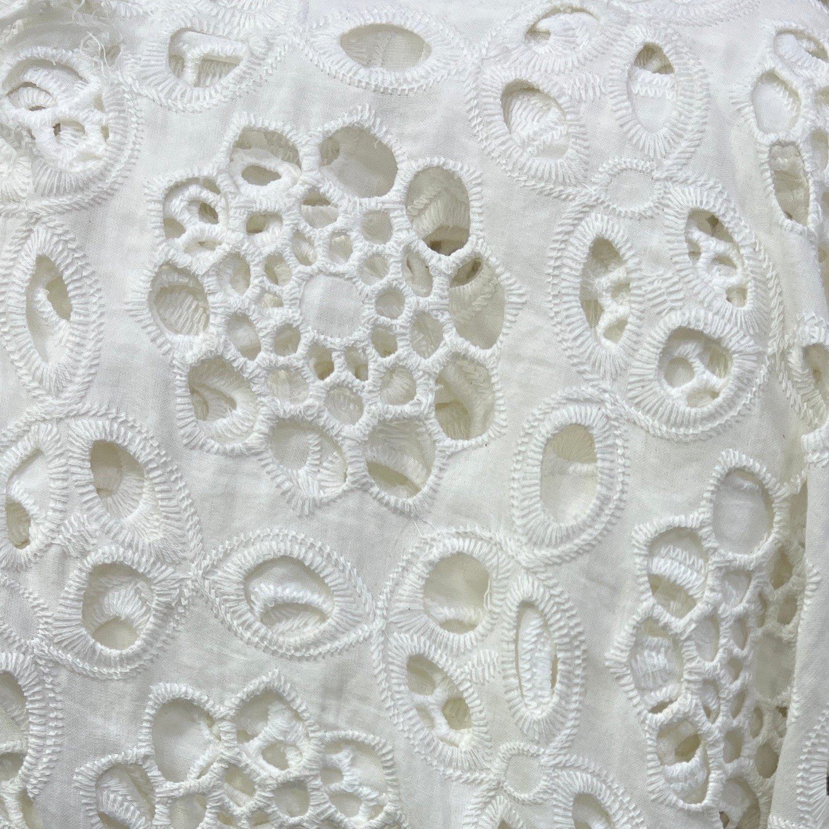 Embroidered eyelet cotton