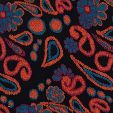 Embroidered tufted knit wool patterned