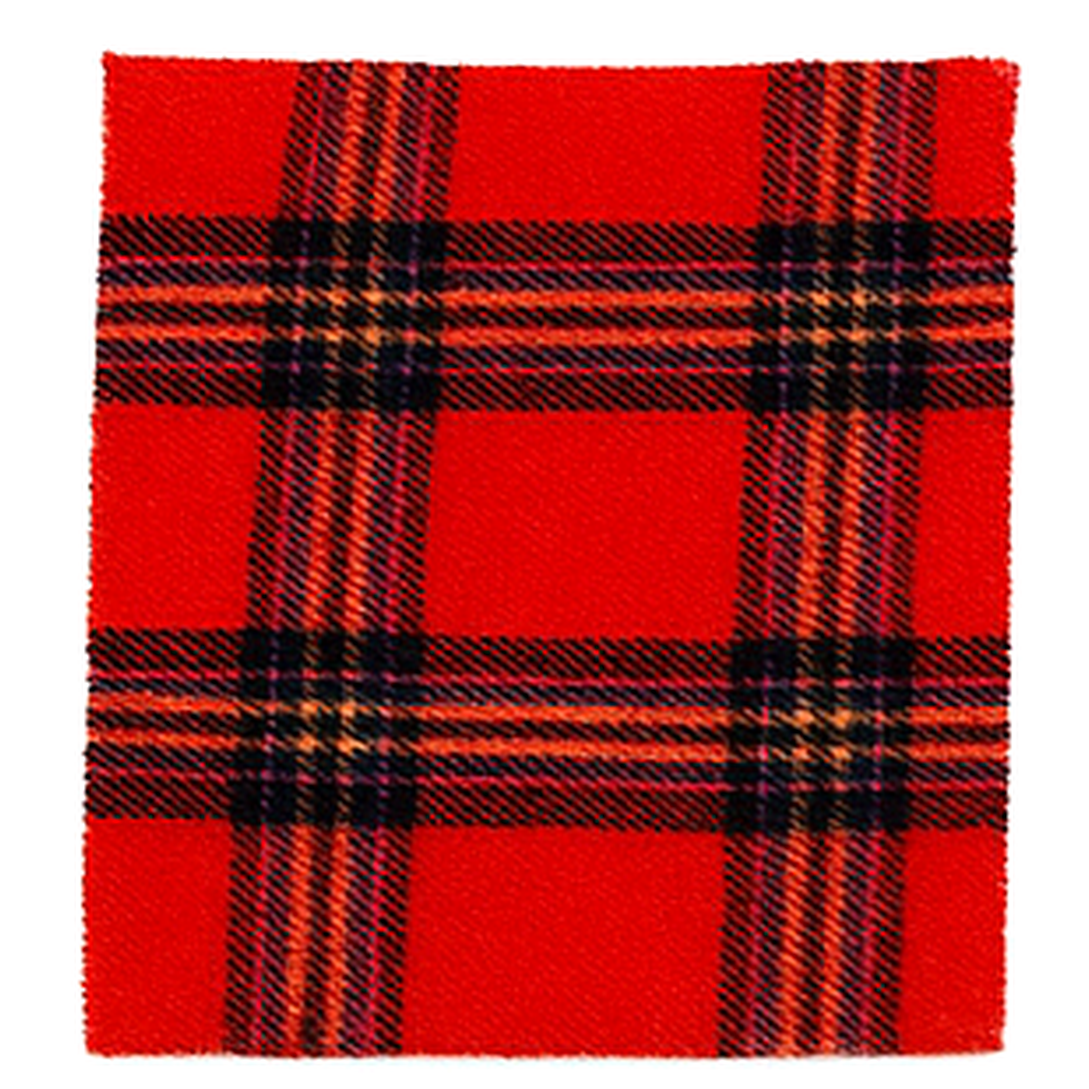 Checked soft wool