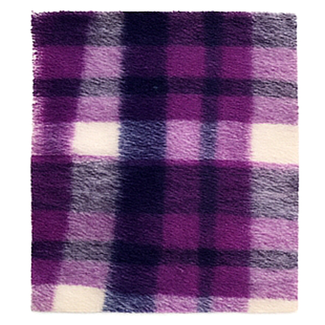 Checked soft wool