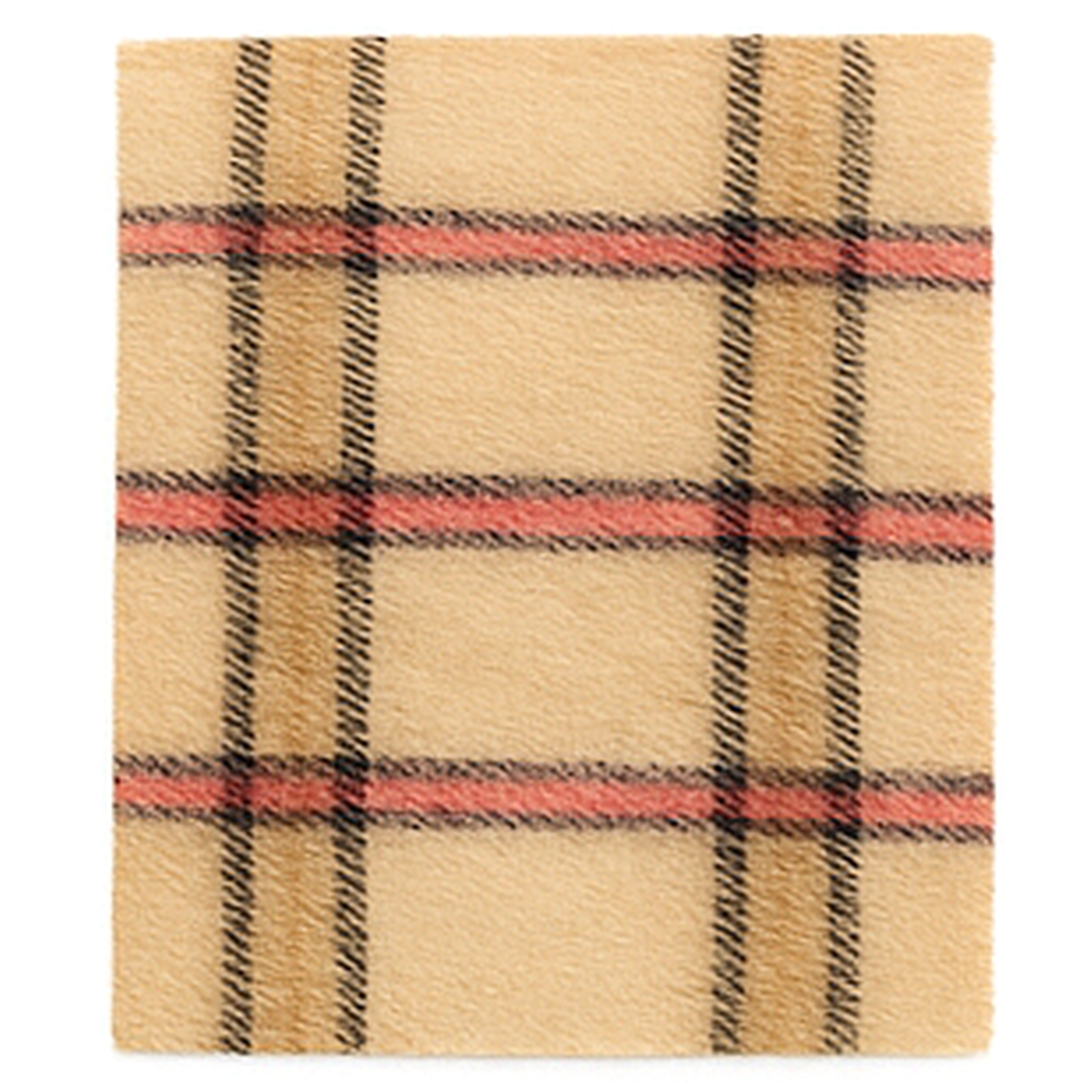 Checked soft wool