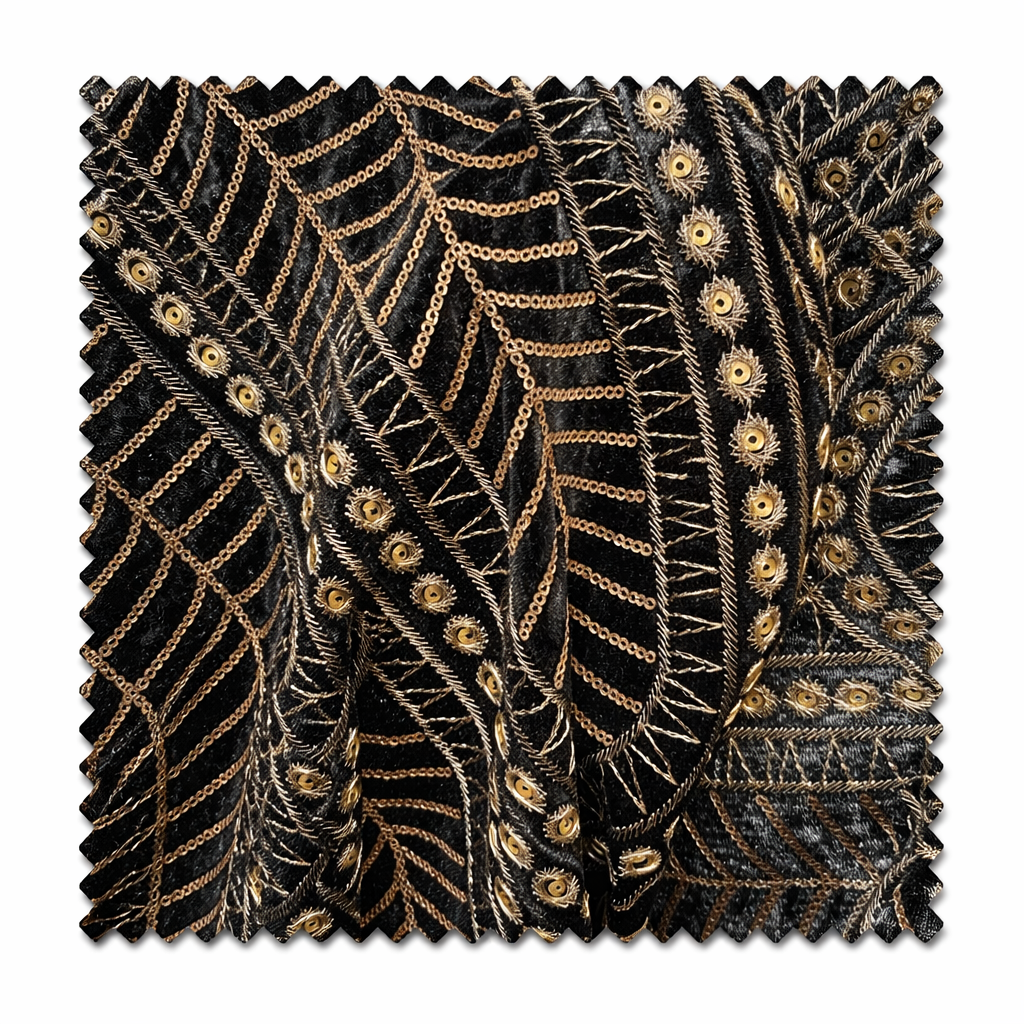Velvet & Linen metallic embroidery (Alt patterns)